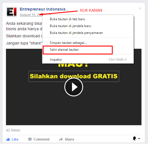 Cara Download Video Facebook